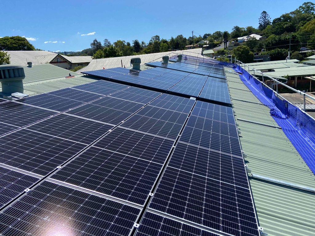 Commercial Metal Roof Solar Installation